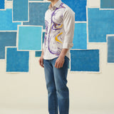 Mystic Swirl – Digital Print Giza Cotton Shirt