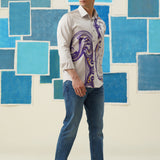 Mystic Swirl – Digital Print Giza Cotton Shirt