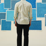 Abstract Circles – Patchwork & Digital Print Giza Cotton Shirt