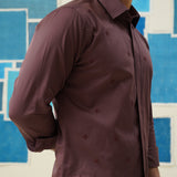 Ember Blossom – Giza Cotton Embroidered Shirt