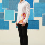 Tiger's Roar – Hand-Painted Giza Cotton Shirt