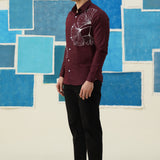 Gingko Dream – Hand-Painted Giza Cotton Shirt