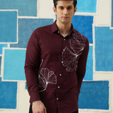 Gingko Dream – Hand-Painted Giza Cotton Shirt