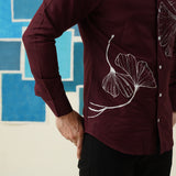 Gingko Dream – Hand-Painted Giza Cotton Shirt