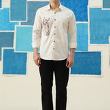 Equestrian Elegance – Embroidered Giza Cotton Shirt