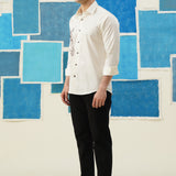 Equestrian Elegance – Embroidered Giza Cotton Shirt