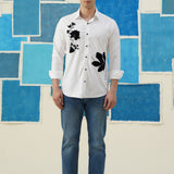 Floral Fusion – Appliqué Work Giza Cotton Shirt