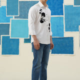 Floral Fusion – Appliqué Work Giza Cotton Shirt