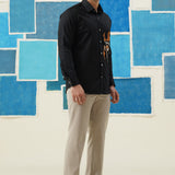 Wild Majesty – Tiger Embroidered Giza Cotton Shirt