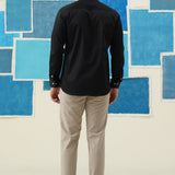 Wild Majesty – Tiger Embroidered Giza Cotton Shirt
