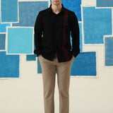Royal Elegance - Japanese Mess Fabric Shirt with Handmade Motif