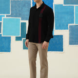 Royal Elegance - Japanese Mess Fabric Shirt with Handmade Motif