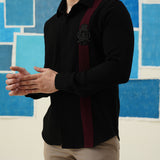 Royal Elegance - Japanese Mess Fabric Shirt with Handmade Motif