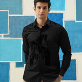 Equestrian Embers – Shirt with Velvet Horse Patch