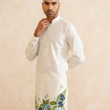 Floralis – Hand-Painted Silk Kurta