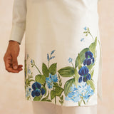 Floralis – Hand-Painted Silk Kurta