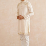 Shivranjan – Hand-Embroidered Pure Silk Kurta