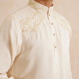 Shivranjan – Hand-Embroidered Pure Silk Kurta