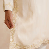 Shivranjan – Hand-Embroidered Pure Silk Kurta