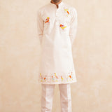 Vasantika – Hand-Embroidered Pure Silk Kurta