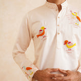 Vasantika – Hand-Embroidered Pure Silk Kurta