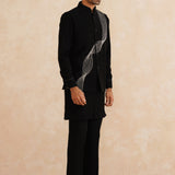 Elysian – Embroidered Black Nehru Jacket