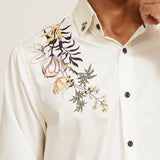 CREAM FLORA DIGITAL PRINT SHIRT