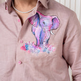 Elephant hand painted shirt