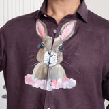 Rabbit hand painted shirt