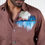 beach vibe handpainted shirt