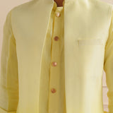 ombre shrug with silk kurta & pants
