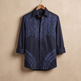 Hexa Pattern Embroidered Shirt