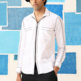 Monochrome Edge Giza Cotton Shirt