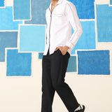 Monochrome Edge Giza Cotton Shirt