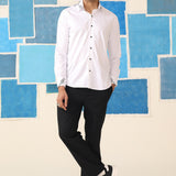 Linear Flow Embroidered White Shirt