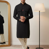 Kyoto Noir Mesh Kurta