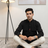 Kyoto Noir Mesh Kurta