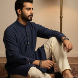Kyoto Blue Pleat Kurta
