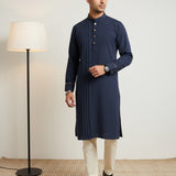 Kyoto Blue Pleat Kurta