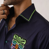 TIKI GOD EMBROIDERY SHIRT