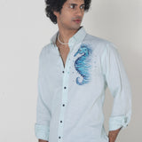 Seahorse hand painted shirt