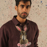 Bunny hand painted shirt