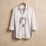 Monochrome Face Handwork Shirt