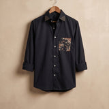 Noir Hive Embroidered Shirt