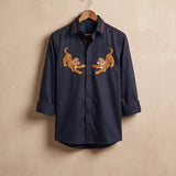 Royal Tiger Embroidered Shirt