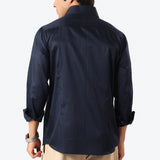 Navy Tribal Embroidered Shirt
