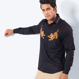 Royal Tiger Embroidered Shirt