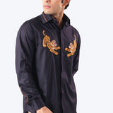 Royal Tiger Embroidered Shirt