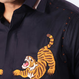 Royal Tiger Embroidered Shirt