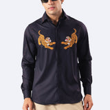 Royal Tiger Embroidered Shirt